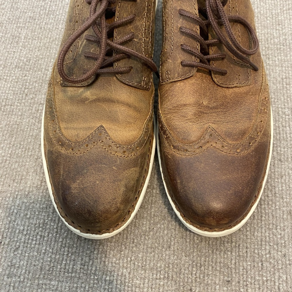 Born Shoes Mens Size‎ 10 Brown Leather Wingtip Lace Up Casual Comfort Sneakers - Picture 5 of 10
